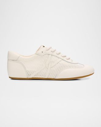 Veronica Beard Riviera Mesh and Leather Low-Top Sneakers