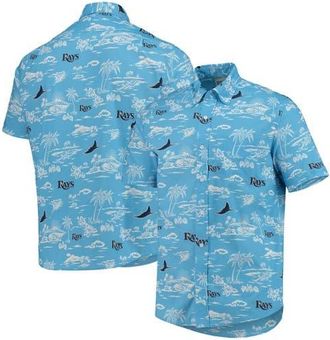 Reyn Spooner Mens Reyn Spooner Light Blue Tampa Bay Rays Kekai Performance Button-Up Shirt at Nordstrom, Size Medium