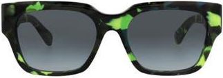 Chlo&eacute; 54mm Square Sunglasses in Green Green Grey at Nordstrom Rack