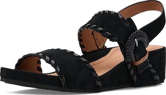 Gentle Souls Gayle Womens Wedge Shoes Black Suede : 8.5 M, Leather/Suede