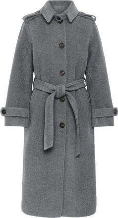Part Two Jassen, Dames, Grijs, 2Xs, Belted Coats