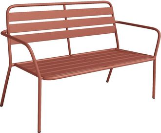 Vente-Unique Panca da giardino in Metallo Terracotta MIRMANDE