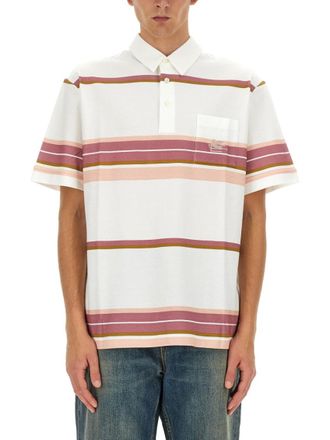 Etro White Shirt Collar Polo