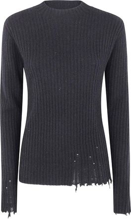 Uma Wang Maglione con orlo sfrangiato - Blu