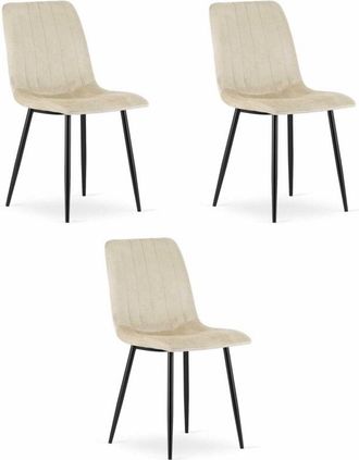 OEM Silla Lava - Terciopelo Beige Fr&iacute;o X 3