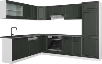 Vicco Cocina Esquinera R-line, Antracita Casa De Campo/blanco, 227 X 287 Cm, Et Antracita