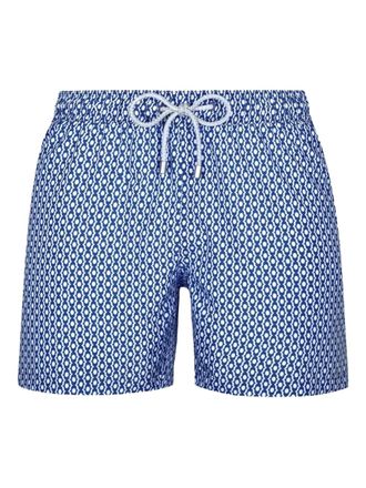 BLUEMINT geometric-print swim shorts - men - Mesh/Polyester - L - Black