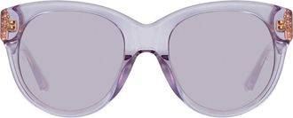 Linda Farrow MADI LFL1257 C4 Womens Sunglasses Purple Size 50