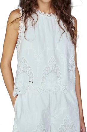 M&eacute;lissa Nepton Rio Crew Neck Top In Off White