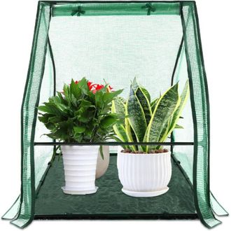 OEM Mini Serra Compatta Con Tappetino Impermeabile, Riparo Per Piccole Piante Da Interno Ed Esterno, Realizzata In Polietilene Verde