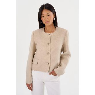 LaMarque ALESSIA | Double Face Wool Jacket in Heather Beige at Nordstrom, Size Small