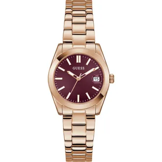 Guess Date Bracelet Watch, 32mm in Rose Gold Tone at Nordstrom