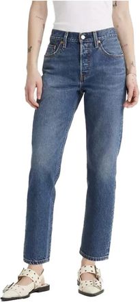 Levi's Accorciati 501 Original Lightweight Jeans - Dames - Regular Fit Jeans - Blauw - W32 - Katoen - Jeans
