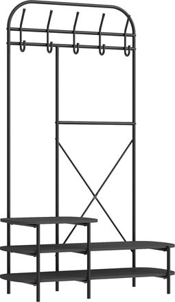 Nordlys Vestidor estilo industrial en madera y acero negro