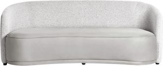 Beliani Sof&aacute; de 3 plazas 3 personas de tejido gris