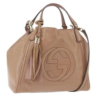 Gucci Pre-owned Handbags, female, Beige, Size: ONE SIZE Pre-owned Vintage Hand Bag