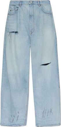 Balenciaga Wide Jeans, male, Blue, Size: XS Wide-leg Jeans