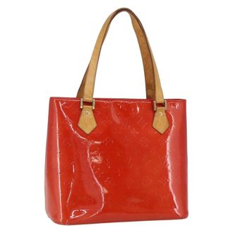 Louis Vuitton Houston Handbag Monogram Vernis Red Patent_Leather Handbag (Pre-Owned)