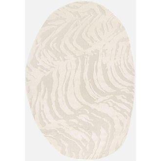 Sweeek Sweeek - Alfombra Interior Shaggy Galet Motivo Geom&eacute;trico Beige, Julianne, Crema, 230x160x1.4 Cm