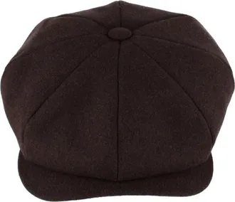 Wigens Mens Classic Retro Newsboy Cap with Curved Peak in Brown at Nordstrom, Size 61