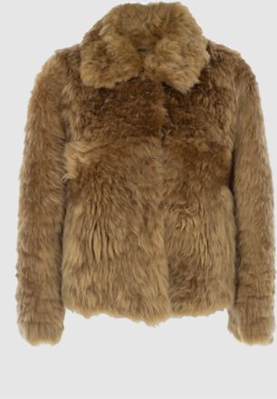 Zeynep Arcay Womens Sherling Jacket In Honey