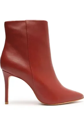 Schutz Womens Mikki Mid Ankle Boot In Red Brown