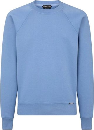 Tom Ford Sweatshirts, male, Blue, XL, Blue Cotton Sweatshirt