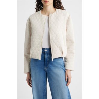 Ilse Jacobsen Honeycomb Quilted Bomber Jacket in Kit at Nordstrom, Size 10 Us