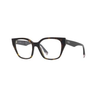 Fendi Glasses, unisex, Multicolor, 52 MM, Geometric Eyeglasses Way Havana Style