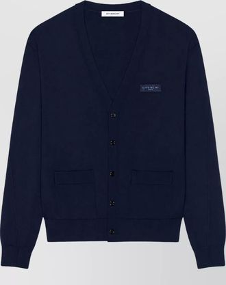 Givenchy wool ribbed v-neck cardigan