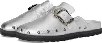 Blowfish Skylar Cozy Mules Womens Slippers Pewter Metallic Faux Leather : 8.5 M, Shearling/Textile