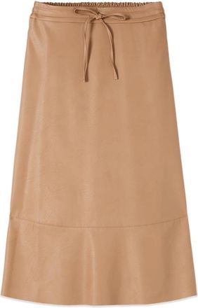 Oltre A-Line Midi Rok - Dames - Midirokken - Beige - L - Rokken