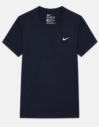 Nike Mens Nike Mens Embroidered Logo Swoosh T Shirt in Navy - Size: 36