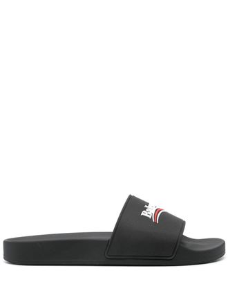 Balenciaga Sandali slides Political Campaign - Nero