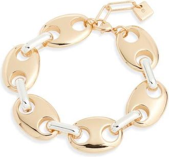 Open Edit Puffy Mariner Link Bracelet in Silver- Gold at Nordstrom