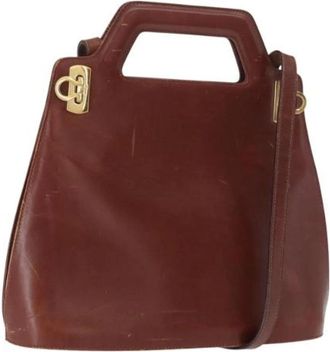 Ferragamo Pre-owned Leren Handtas - Dames - Vintage Handtas - Bruin - ONE Size - Leer - Vintage