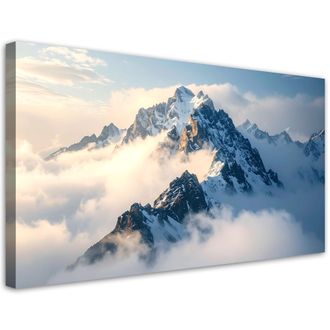 Feeby Cuadro En Lienzo, Cumbres Nevadas Panorama, 120x60