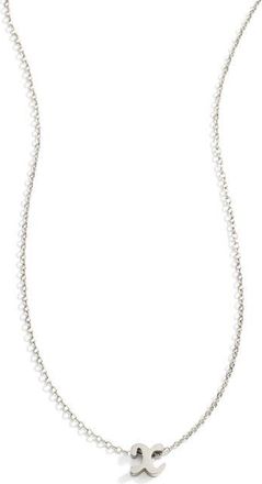 Mint & Lily Tiny Script Initial Necklace in Letter X at Nordstrom
