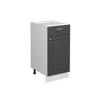 Vicco Armario De Ba&ntilde;o Mediano Fame-line, Antracita-oro, 40 X 81.6 Cm Sin Encimera