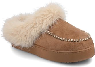 Journee Collection Womens Taran Sherpa Mule Slipper