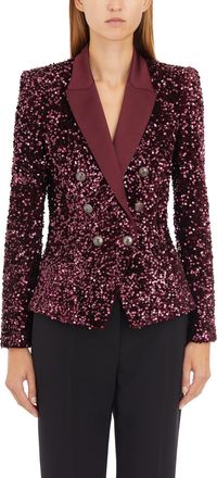 Elisabetta Franchi Womens Giacca Ricamata Con Paillettes - Dark Red - Size EU 36 (Womens)