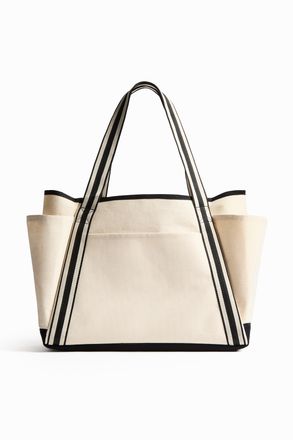 H&M Picknicktasche aus Baumwollcanvas - Hellbeige