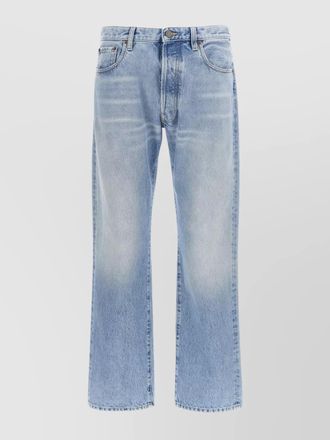 Valentino Garavani chez valentino faded effect jeans with belt loops