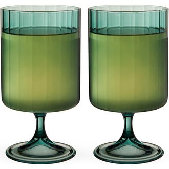 Twine Malachite Stemmed Optic Tumblers Set of 2 in Green at Nordstrom