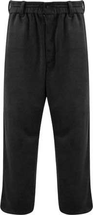 Yohji Yamamoto Velvet Corduroy Track Pants - Heren - Straight fit broeken - Zwart - S - Polyester - Broeken