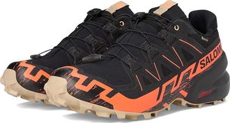 Salomon Speedcross 6 Mens Running Shoes Black/Shocking Orange/White Pepper : 10.5 M, Synthetic