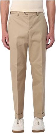 Pantaloni Torino Elegante Beige Straight-Leg Broek - Heren - Straight fit broeken - Beige - 2XL - Broeken
