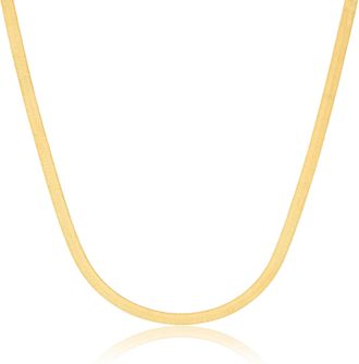 MAX + STONE 14k Yellow Gold Herringbone Chain Necklace