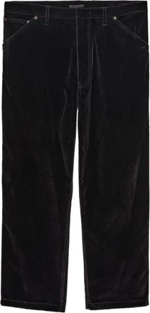 Prada velvet-finish trousers - Black