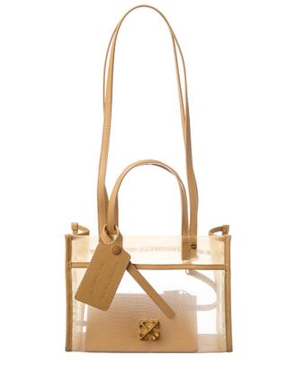 Off-white Off-White Boxy Small Mesh & Leather Tote
